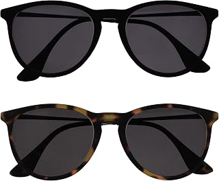 OPULIZE Jet Big Front Rubberized Black Brown Tortoise Men Women Readers Sun UV400 SS96-12 +0.00