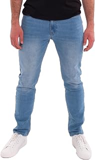 Kenneth Cole REACTION Mens Slim Fit Jeans, 2 Way Stretch Jeans, Slim Fit 5 Pockets, Stretch Denim Pants for Men