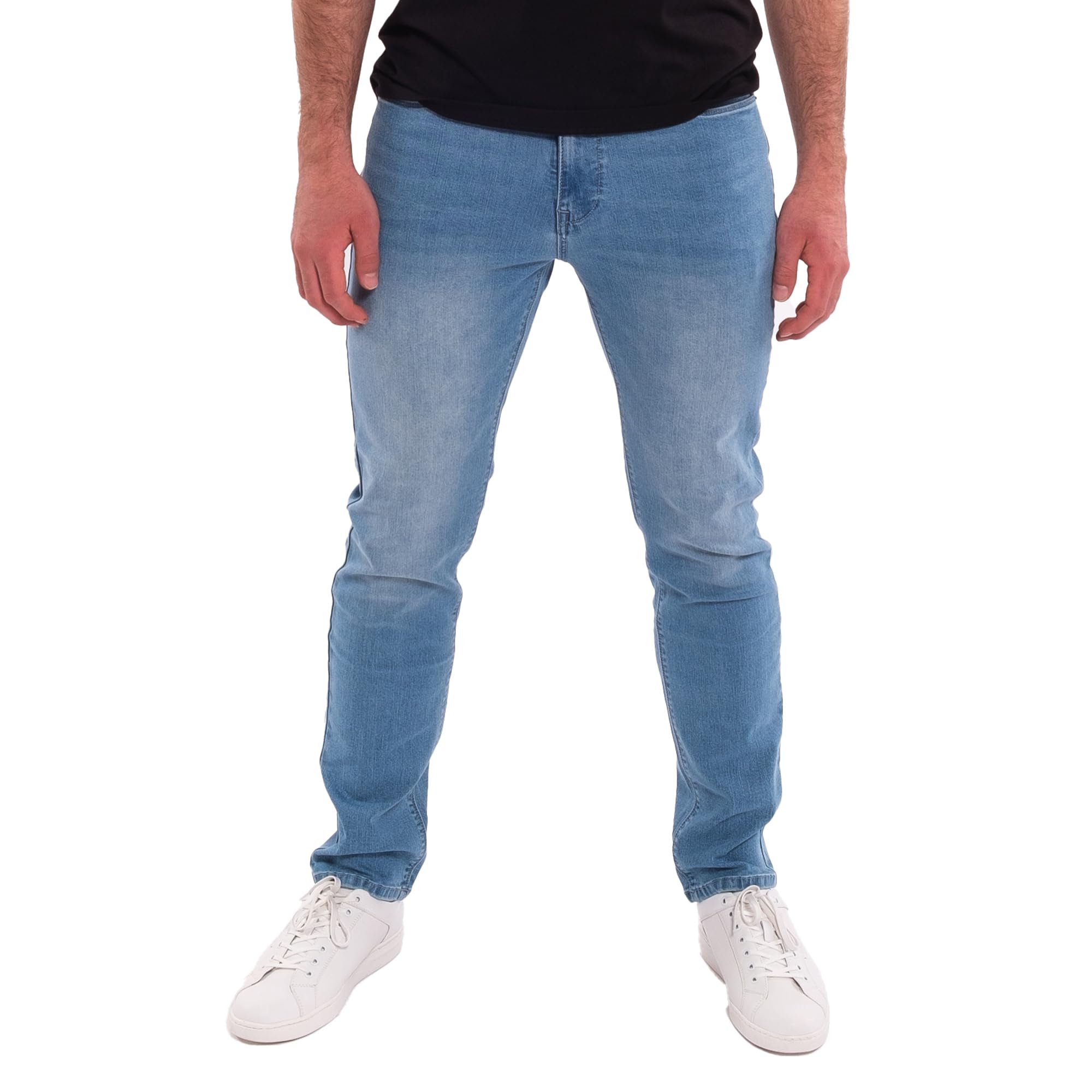 Kenneth Cole REACTION Mens Slim Fit Jeans, 2 Way Stretch Jeans, Slim Fit 5 Pocke