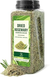 Soeos Dried Rosemary Leaves, 7.76 oz (220g), Whole Rosemary for Cooking, Seasoning, Baking, Roasting, Marinades and Tea, Premium Quality, All Natural, Aromatic Dried Herb