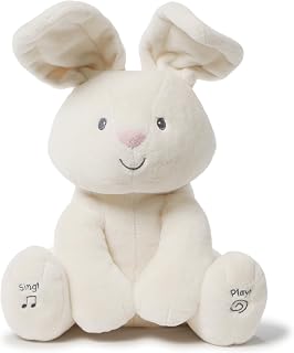 GUND Baby Flora Bunny 12-Inch Interactive Animated Musical Baby Toy | Talking Rabbit with Movements, Musical Toy Teaches Cause-and-Effect and Sings, Promotes Self-Soothing and Tactile Play