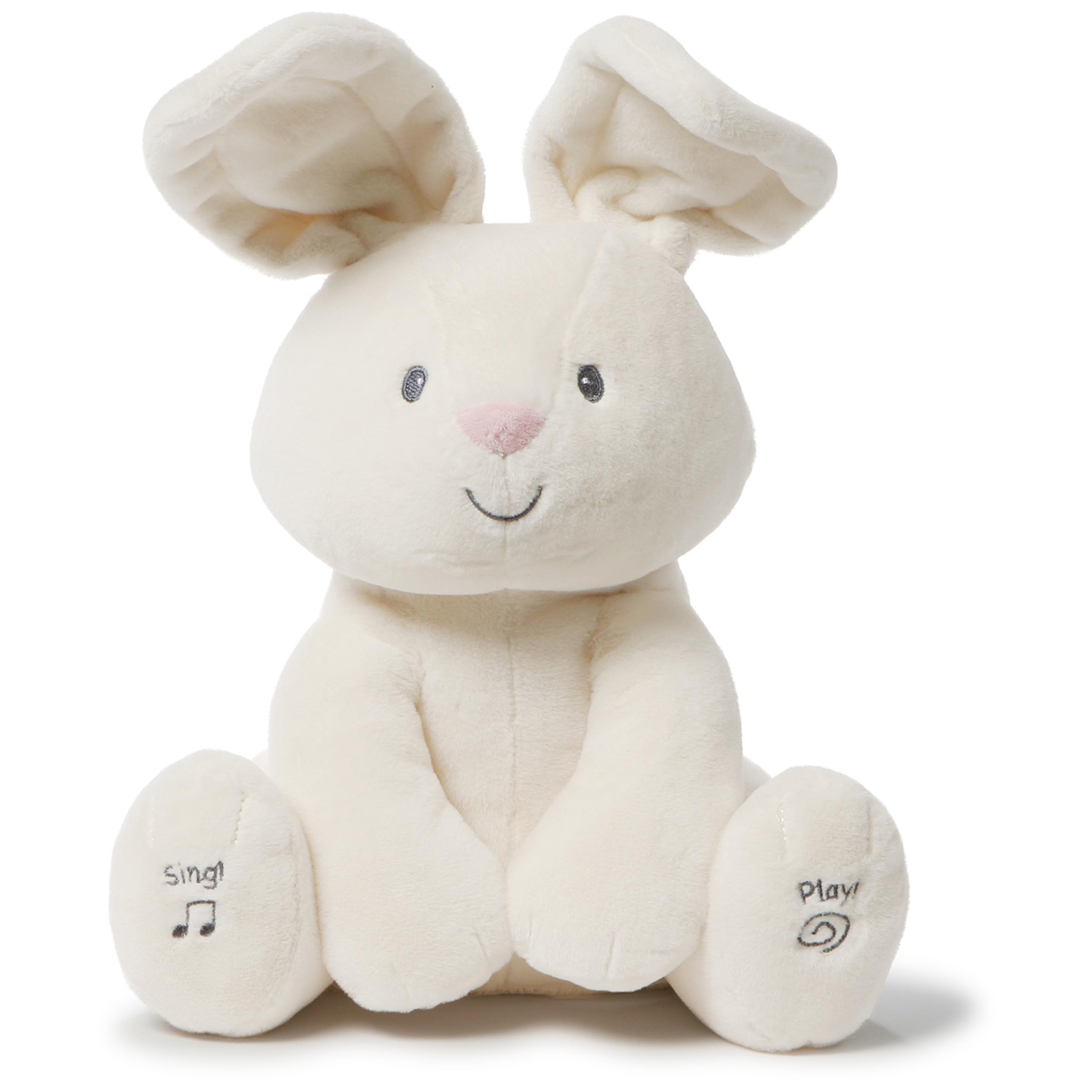 GUND Baby Flora Bunny 12-Inch Interactive Animated Musical Baby Toy | Talking Ra