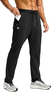 G Gradual Men's Fleece Lined Winter Pants with 3 Zipper Pockets