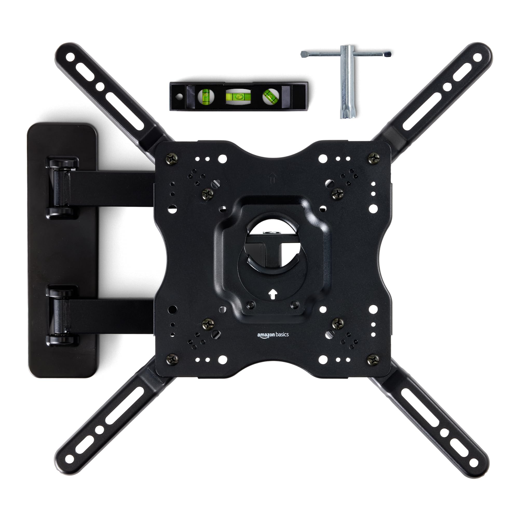 Amazon Basics Full Motion Articulating TV Wall Mount, with Swivel and Tilt, for 