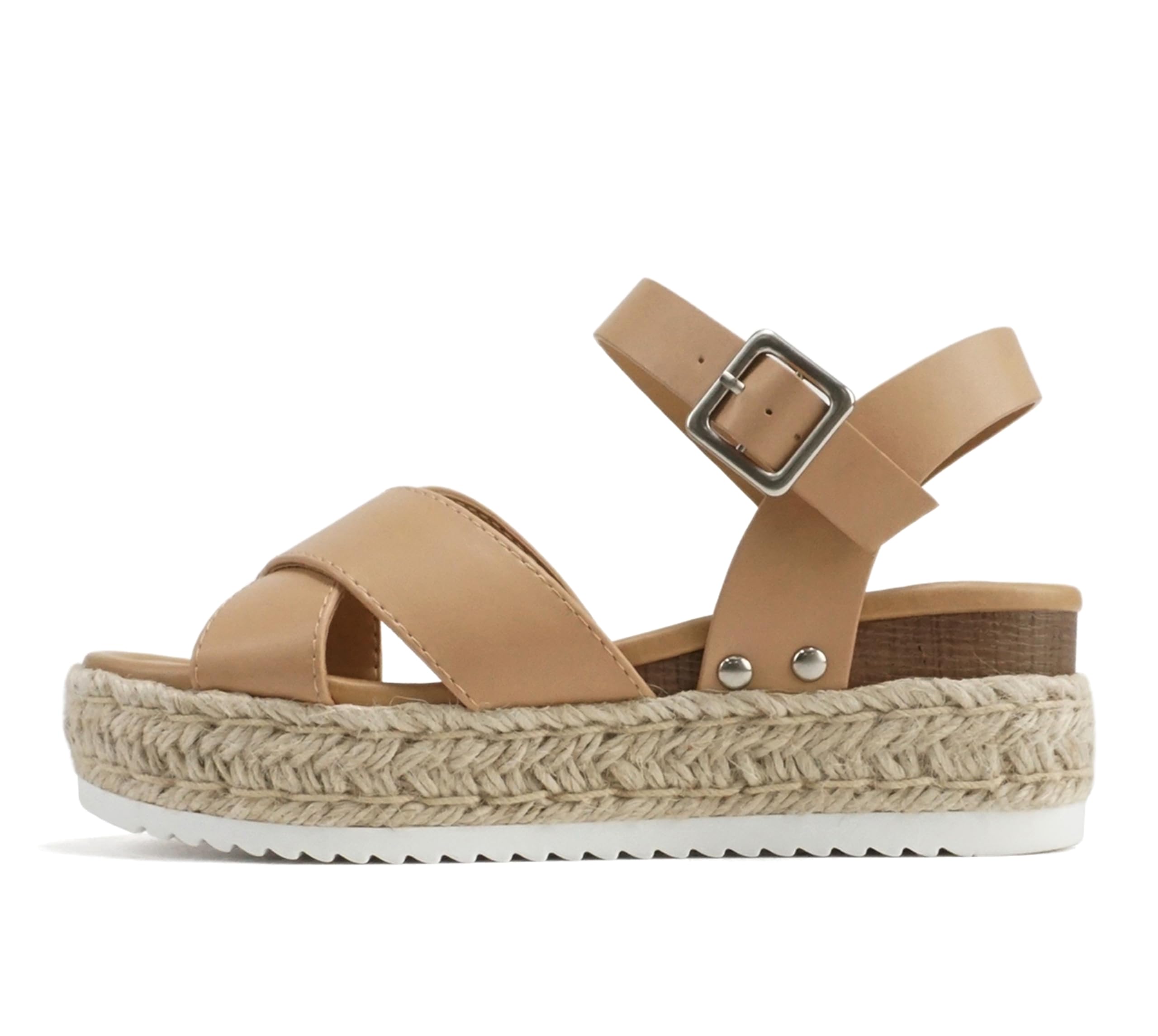 Soda Firely Women's Round Toe Adjustable Ankle Strap Espadrille