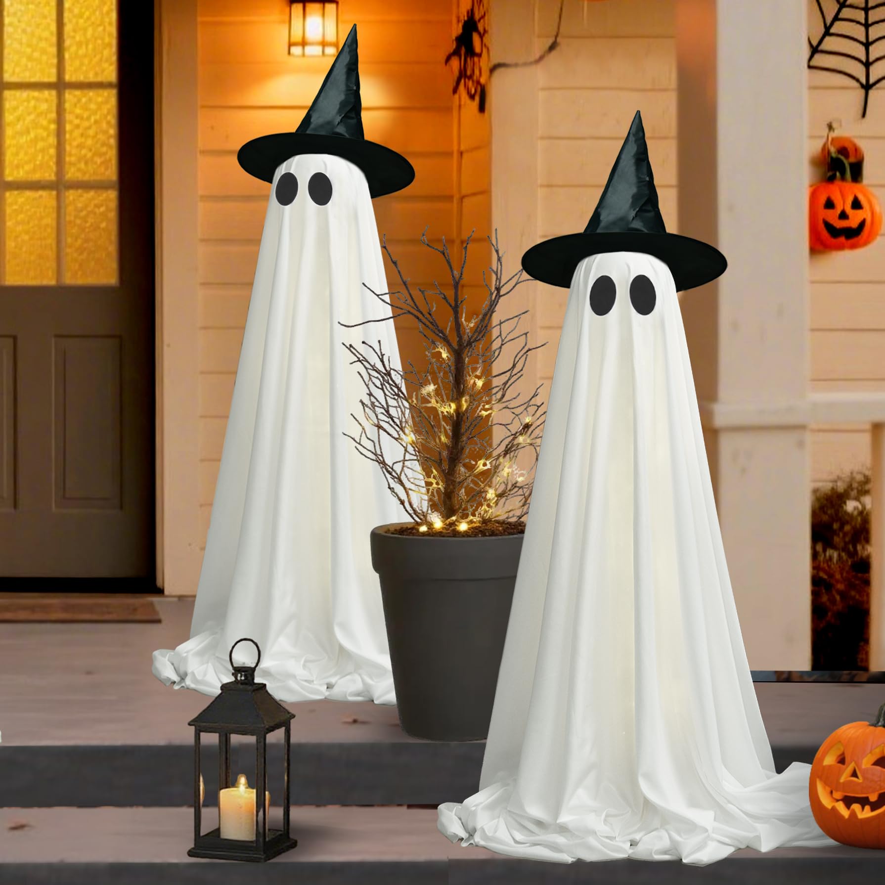 2packs Halloween Decorations Outdoor,Halloweens Party Decoration Indoor,Light Up