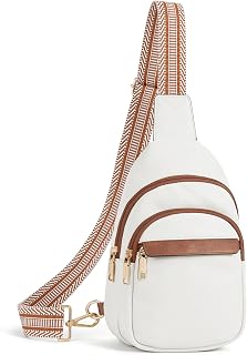 BOSTANTEN Sling Bag for Women Leather Crossbody Bags Fanny Pack Chest Bag for Travel