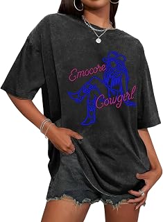 Country Concert Shirt for Women - Western Neon Emocore Cowgirl Fans Tshirt