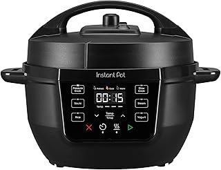 Instant Pot Rio Mini 4 Qt 7-in-1 Electric Pressure Cooker, Black | Slow cooks, makes rice, steams, sautés, makes yogurt and keeps food warm.