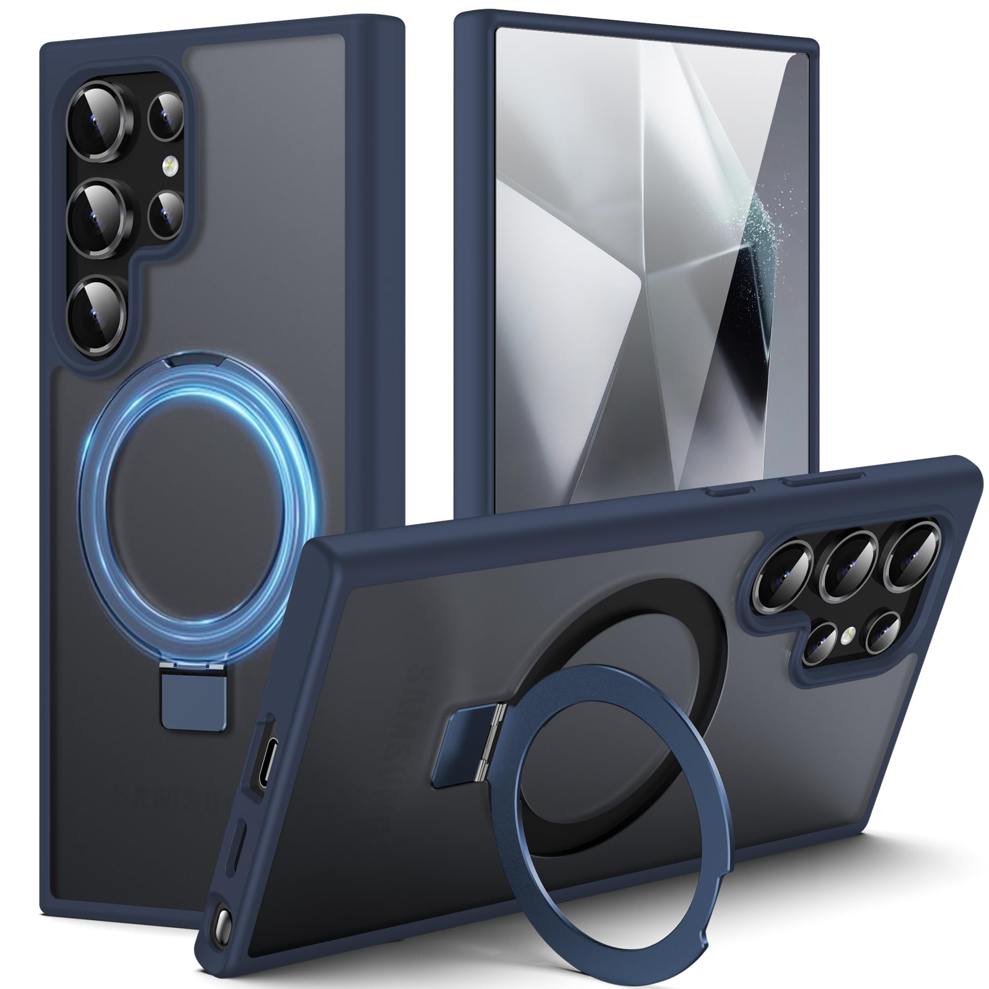 DASFOND Mag-Stand Designed for Sansung S24 Ultra Case, Upgraded [All-in-1] [Comp