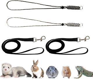 GOMICRAFT Handmade Figure 8 Harness and Leash for Ferrets/Guinea Pigs/Rats | Adjustable, Lightweight & Safe | Fits Small Animals: Bunnies/Bearded Dragons/Chinchillas/Reptiles/Birds/Squirrels/Rabbits