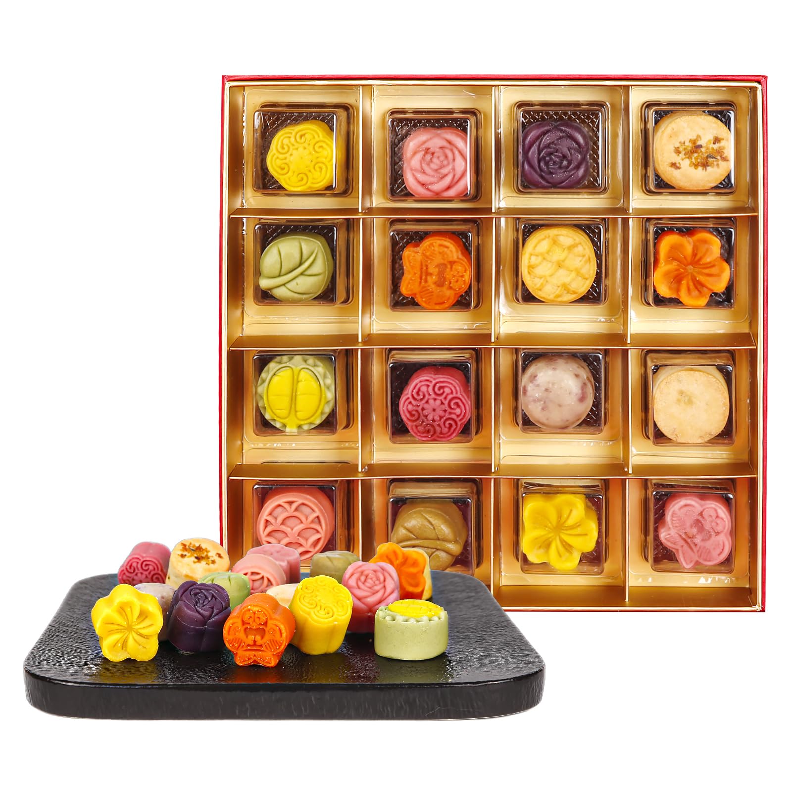 SUNGIVEN Mooncake Assorted 16 Kind of Flavors 448g Mid-Autumn Festival Gifts Sna