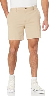 Amazon Essentials Men's 17.8 cm Slim Fit Lightweight Cotton Oxford Stretch Shorts