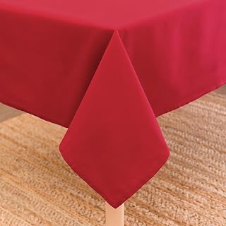 Encasa XO Cotton Tablecloth Rectangular 56"x120" Deep Red