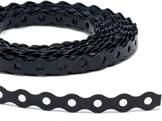 ArmaKit Galvanised Steel Band Metal Fixing Strap with Perforated Holes, Builders All Round Band 10 Meter Roll (12mm Black)