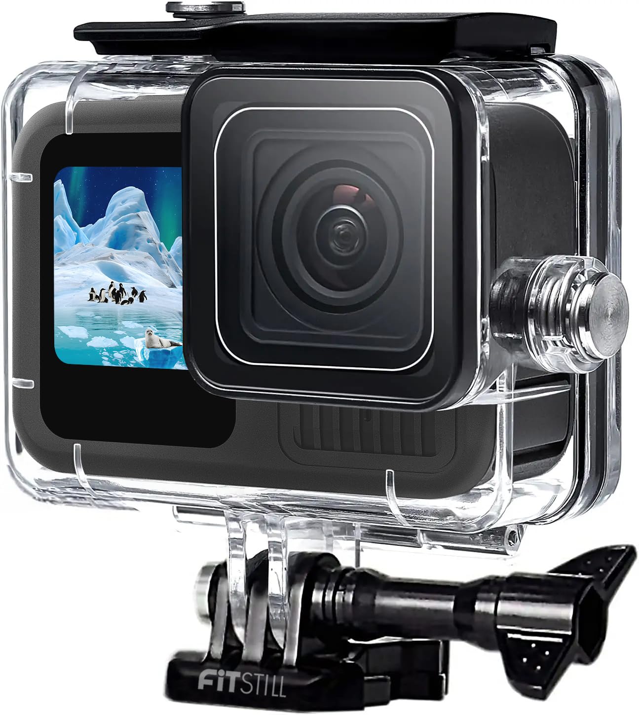 FitStill Waterproof Protective Housing for Go Pro Hero 13/12/11/10/9 Black | 60M