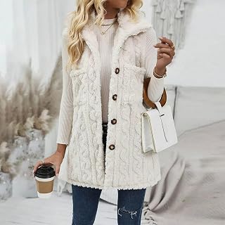 Women Casual Sleeveless Lapel Winter Vest Button Warm Coat Jacket 2026 Fashionable Unisex Style All Season