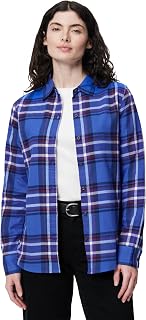 Amazon Essentials Women's Classic Fit Long Sleeve Lightweight Flannel Shirt