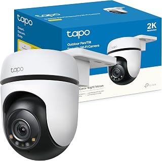 Tapo C510W – Outdoor WiFi Surveillance Camera 360º, 2K 3MP, AI Detection | Motion Detection, People and Manipulation. Color Night Vision. Light and sound alarm. Supports MicroSD. App Tapo. IP65