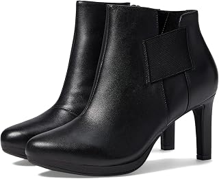 Clarks Women's Ambyr Rise Ankle Boots, Black Leather, 39 EU