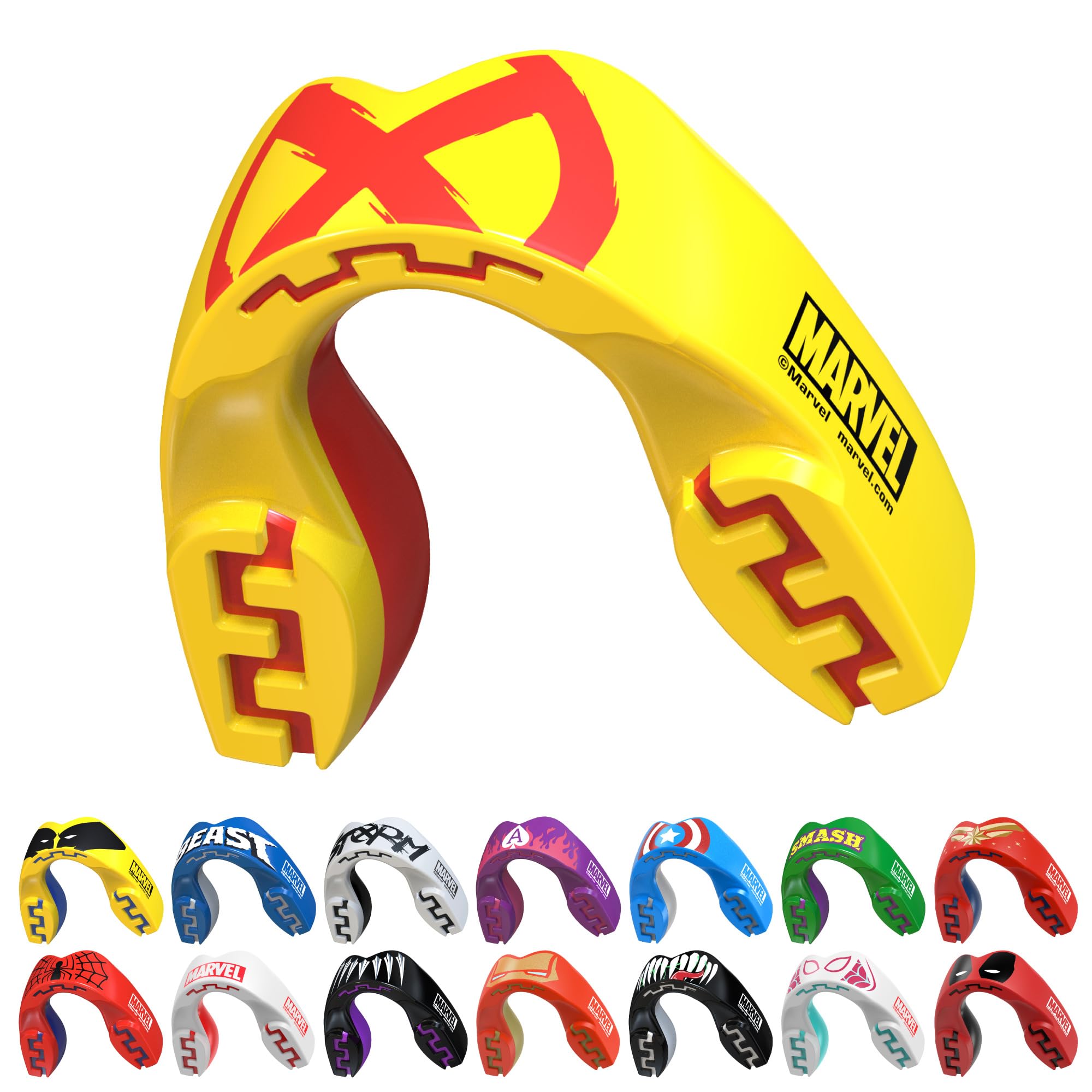 Marvel Sports Mouthguard Dual Layer Premium Protection Adults and Junior Gum Shi