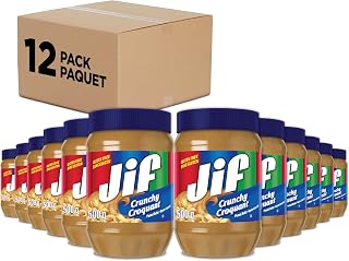 Jif Crunchy Peanut Butter, 500 g (Pack of 12)