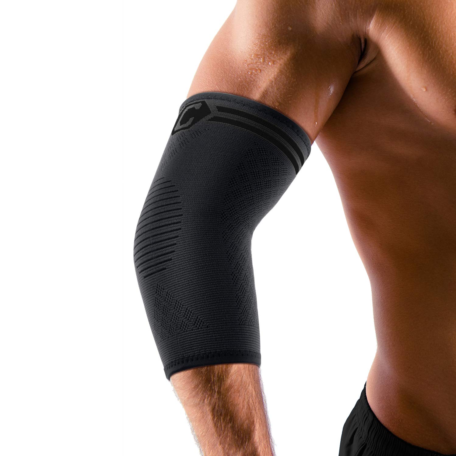 CAMBIVO 2 Pack Elbow Brace Compression Sleeve, Tennis & Golfer's Elbow | Breatha