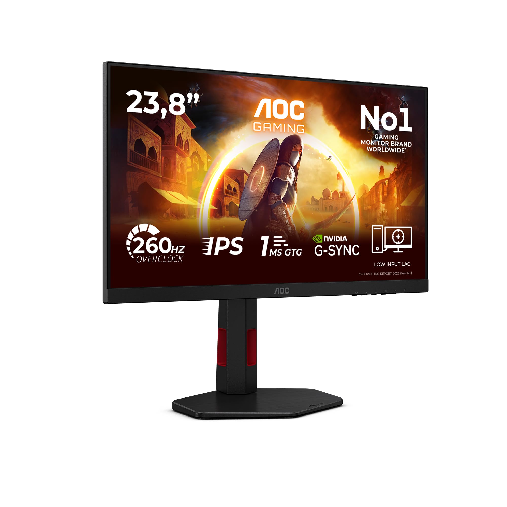 AOC 24G4ZR 24 inch FHD Gaming Monitor 260Hz, Fast IPS Panel, 1ms GtG, HDR10, G-S