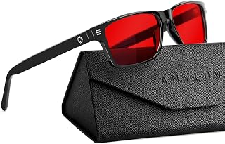 ANYLUV Blue Light Glasses for Sleep, 99.9% Blue Green Light Blocking with Red Lens, Reduce Eye Strain Computer Glasses
