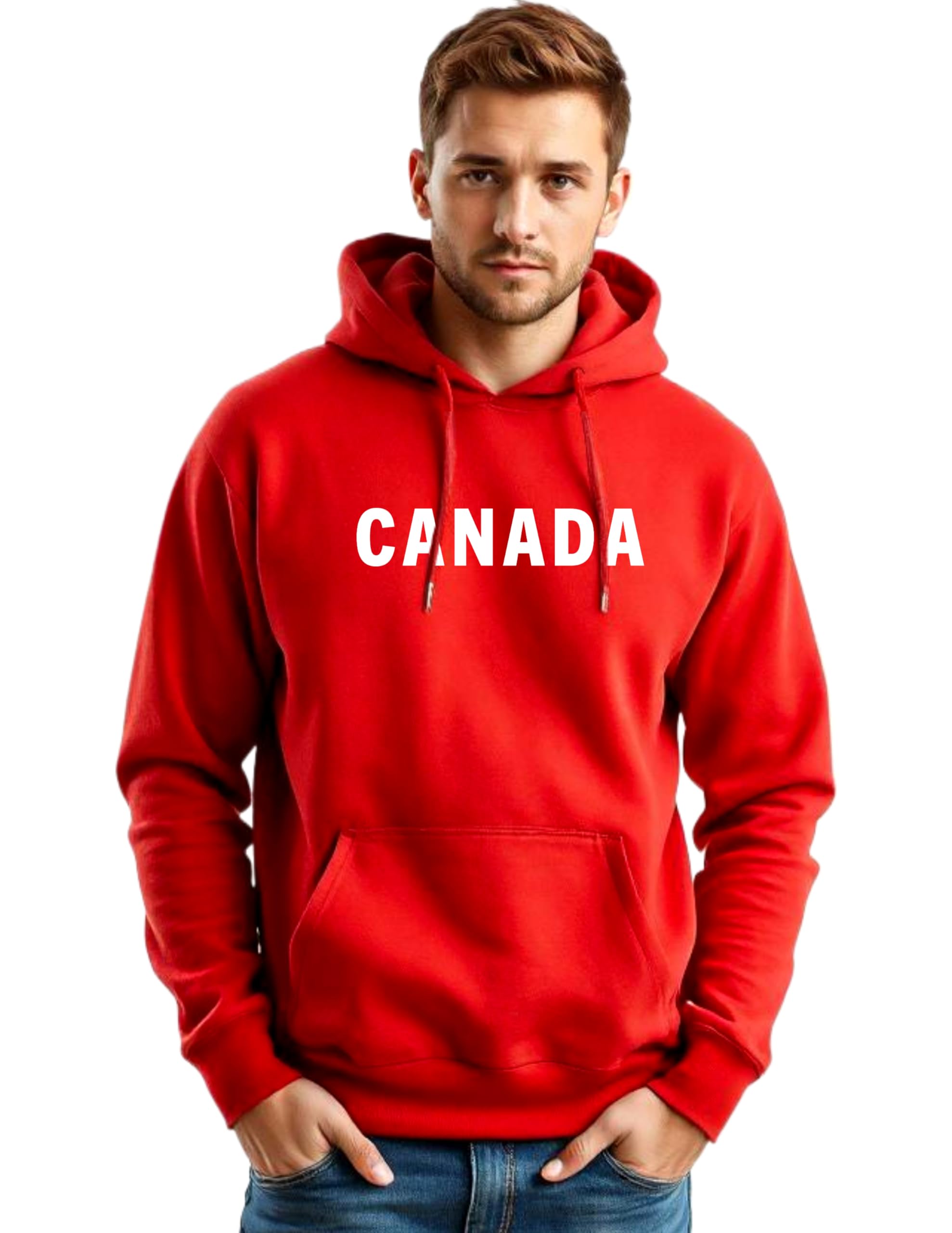 Mens Canada Fleece Sweatshirt, Custom Handmade Canada Warm Sweater CDA