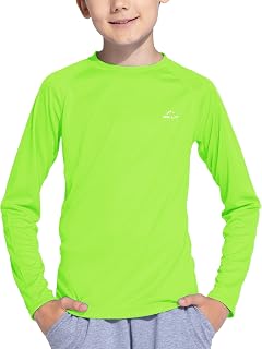 Willit Boy's UPF 50+ Sun Protection Shirt, Long Sleeve, Youth Swim Shirt, SPF Fishing Quick Dry
