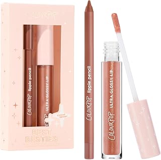 ColourPop Best Besties Lip Pencil &amp; Gloss Duo - Shimmery Nude Lip Combo for Definition &amp; Shine - Includes Shades BFF 2 &amp; It Girl (2 Count)