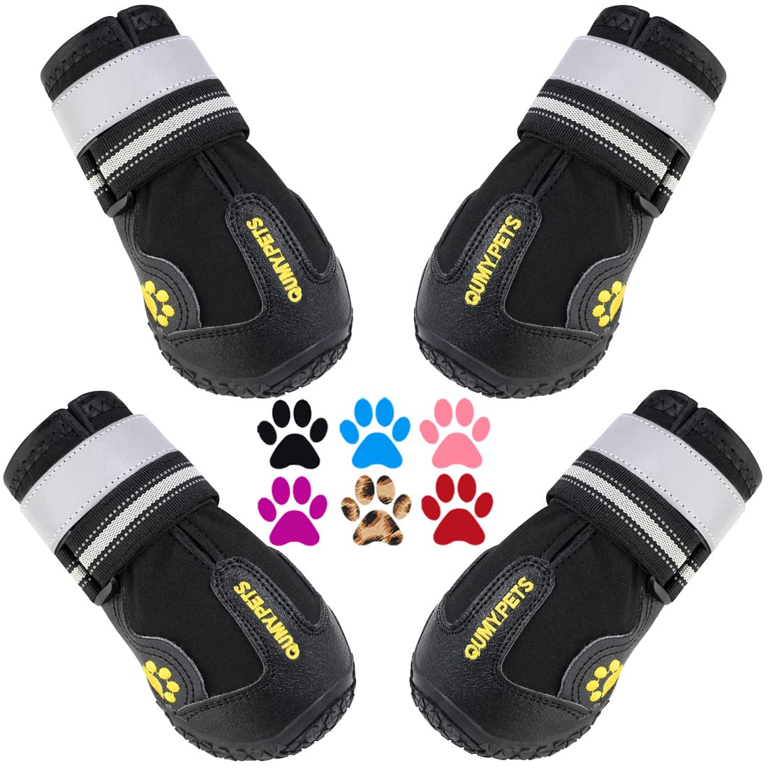 QUMY Dog Shoes for Hot Pavement, Dog Snow Boots & Paw Protectors for Winter | Do