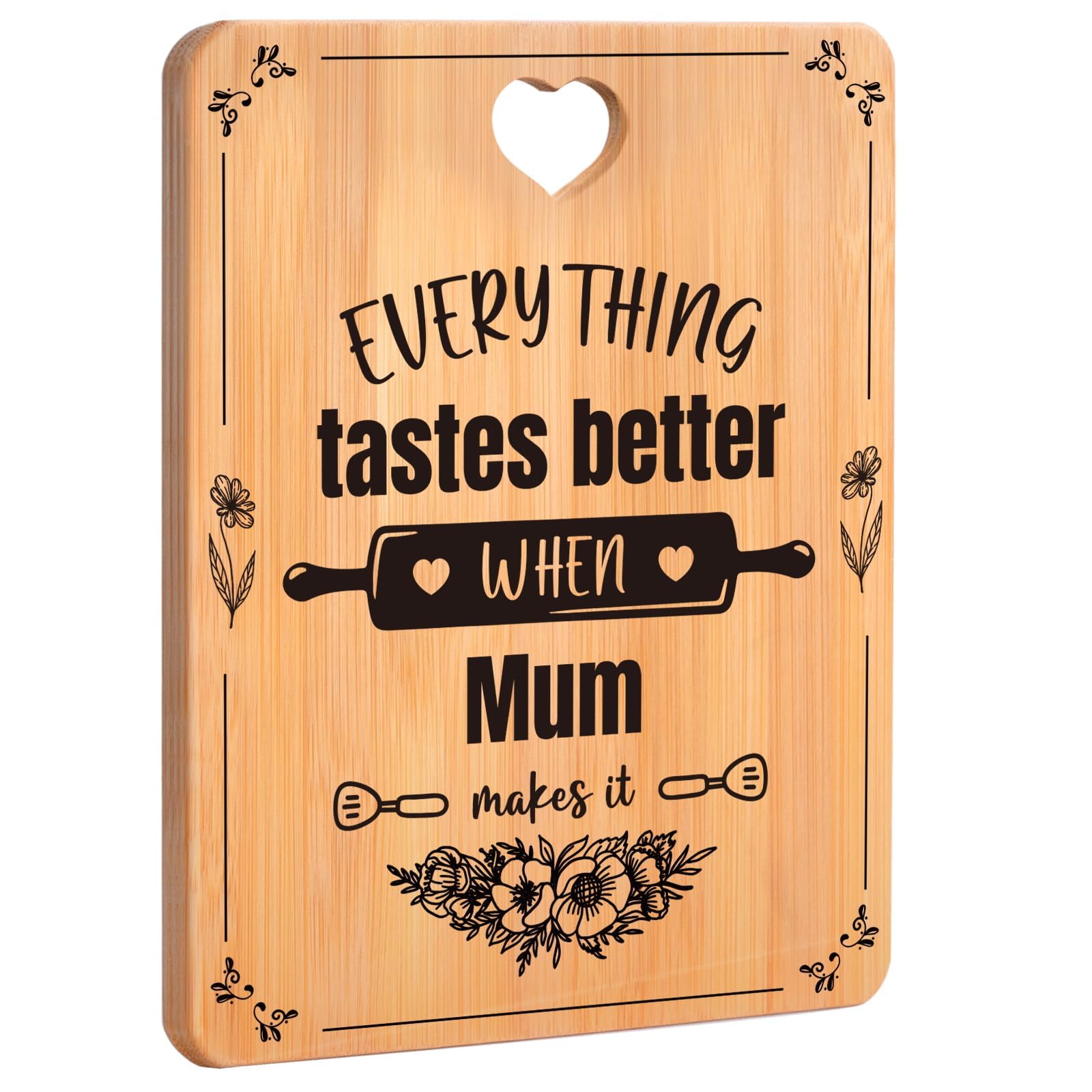 Gifts for Mum, Birthday Gifts for Mummy - Engraved Bamboo Cutting Board