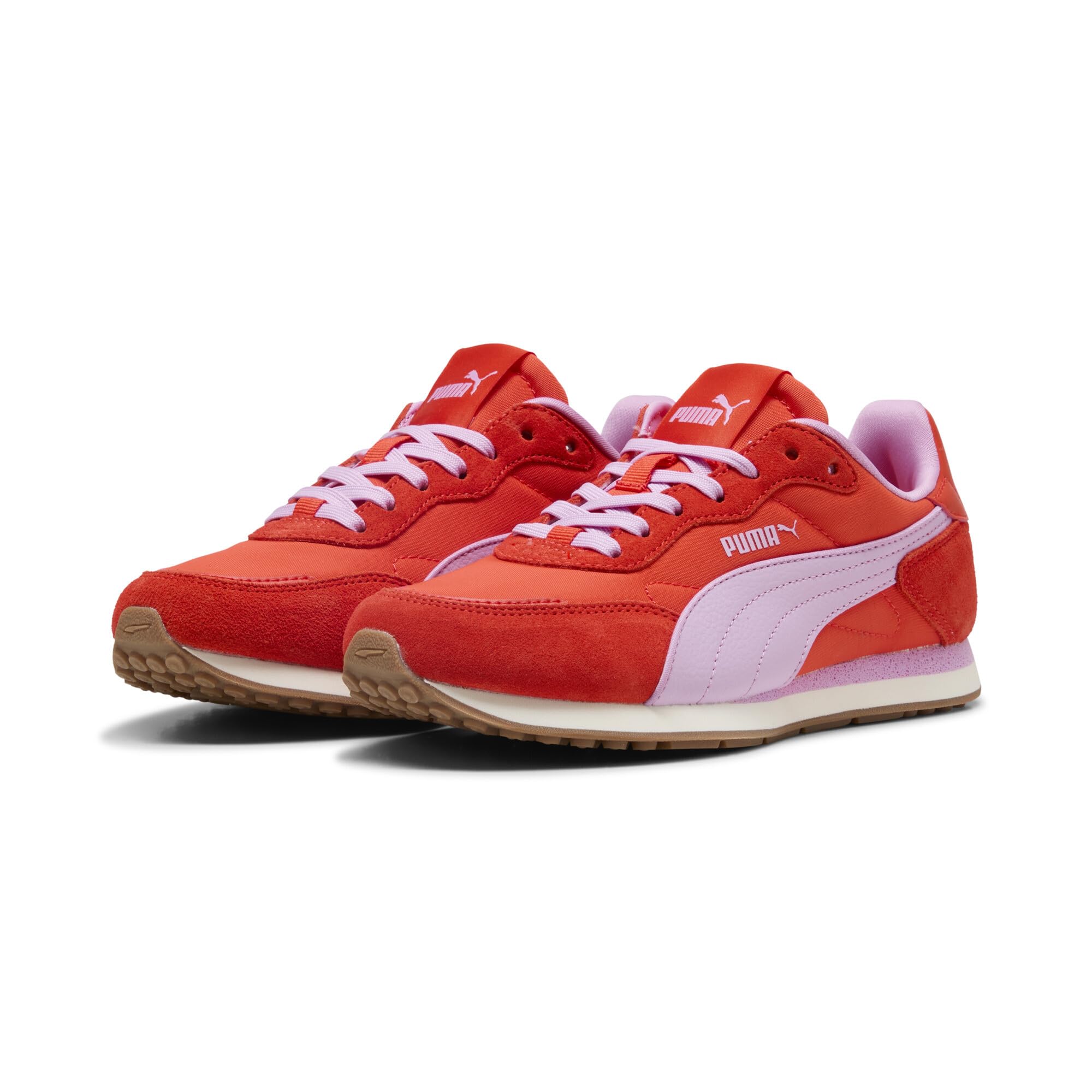 Puma ST MILER ROSE SNEAKER FLAT, Red Flash Mauve Glow Gum, 10.5