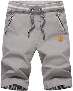 JustSun Men's Chino Shorts, Cotton, Summer, with Drawstring