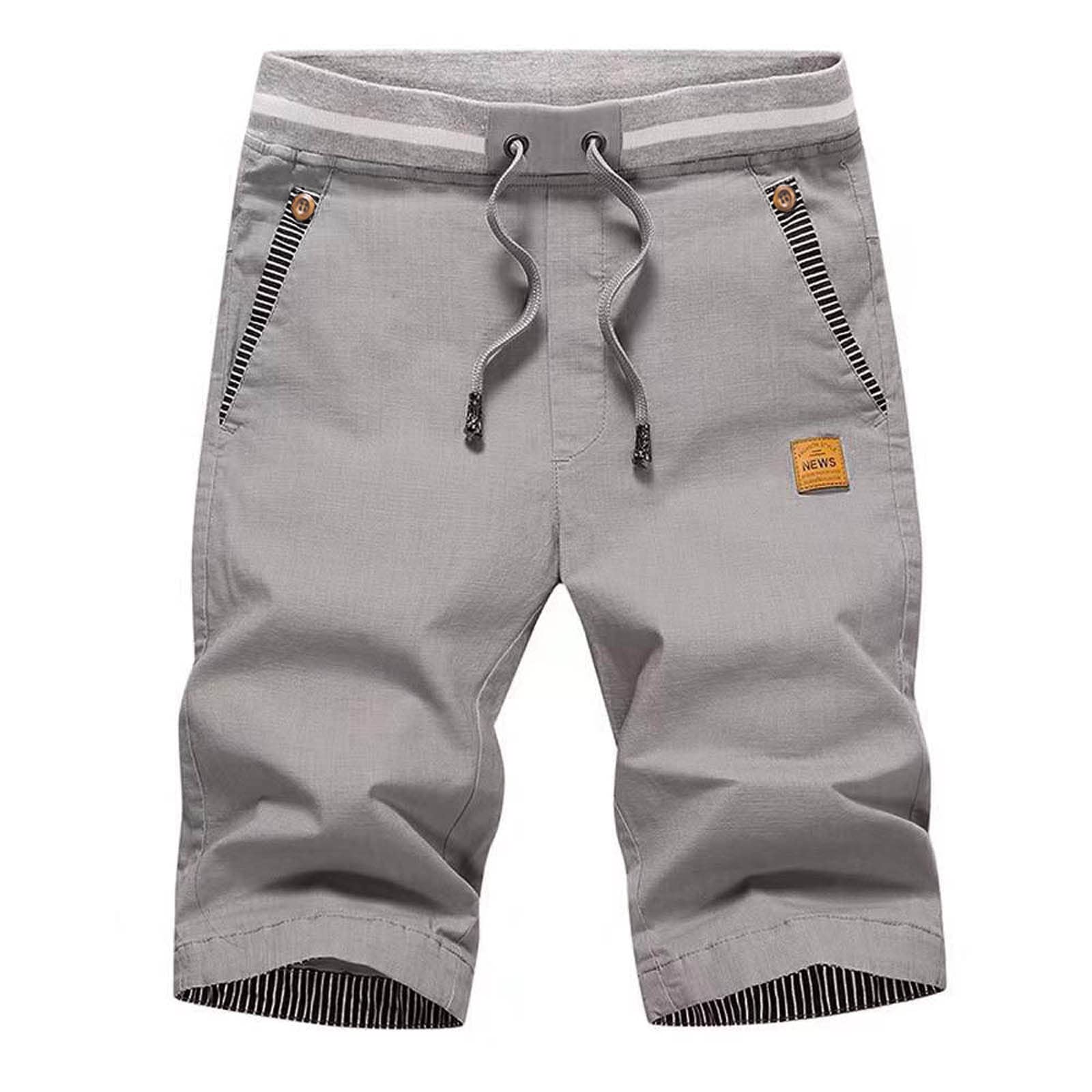 JustSun Men's Chino Shorts, Cotton, Summer, with Drawstring