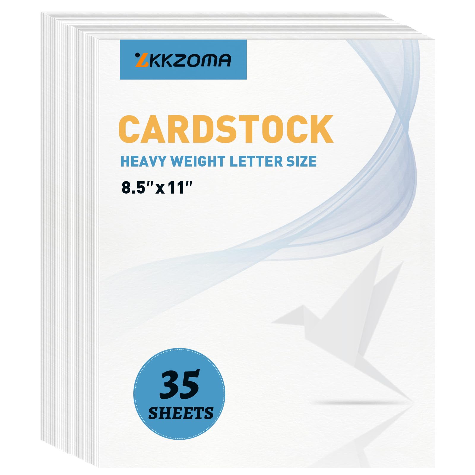 ZKKZOMA 35 Sheets White Cardstock 8.5x11in, 85lb Letter Craft Print Paper | 8.5 