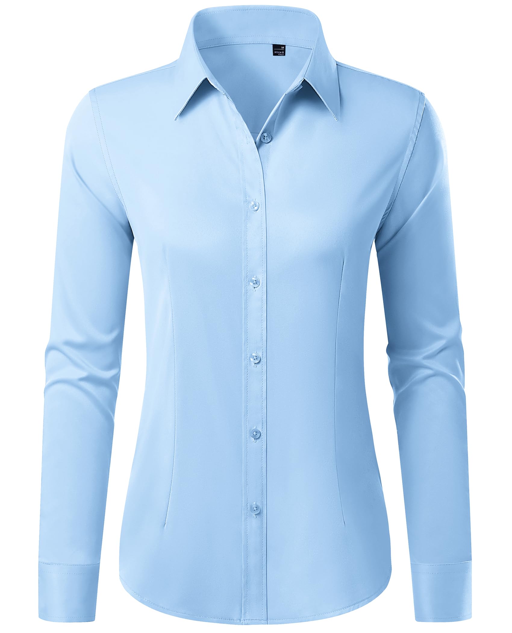 Button Down Shirts for Women Wrinkle Free Dress Shirt Classic Fit Long Sleeve Ca