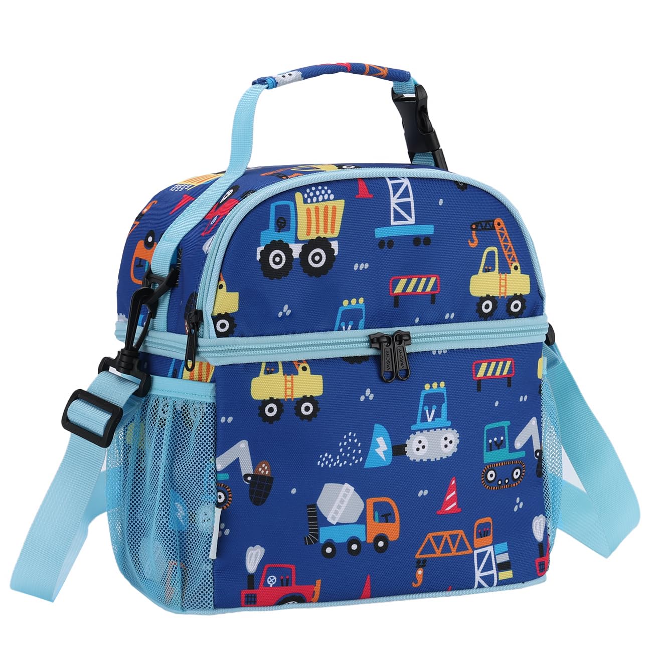 VASCHY Lunch Bag for Kids, Insulated Lunch Box Double Compartments Cooler Lunch 