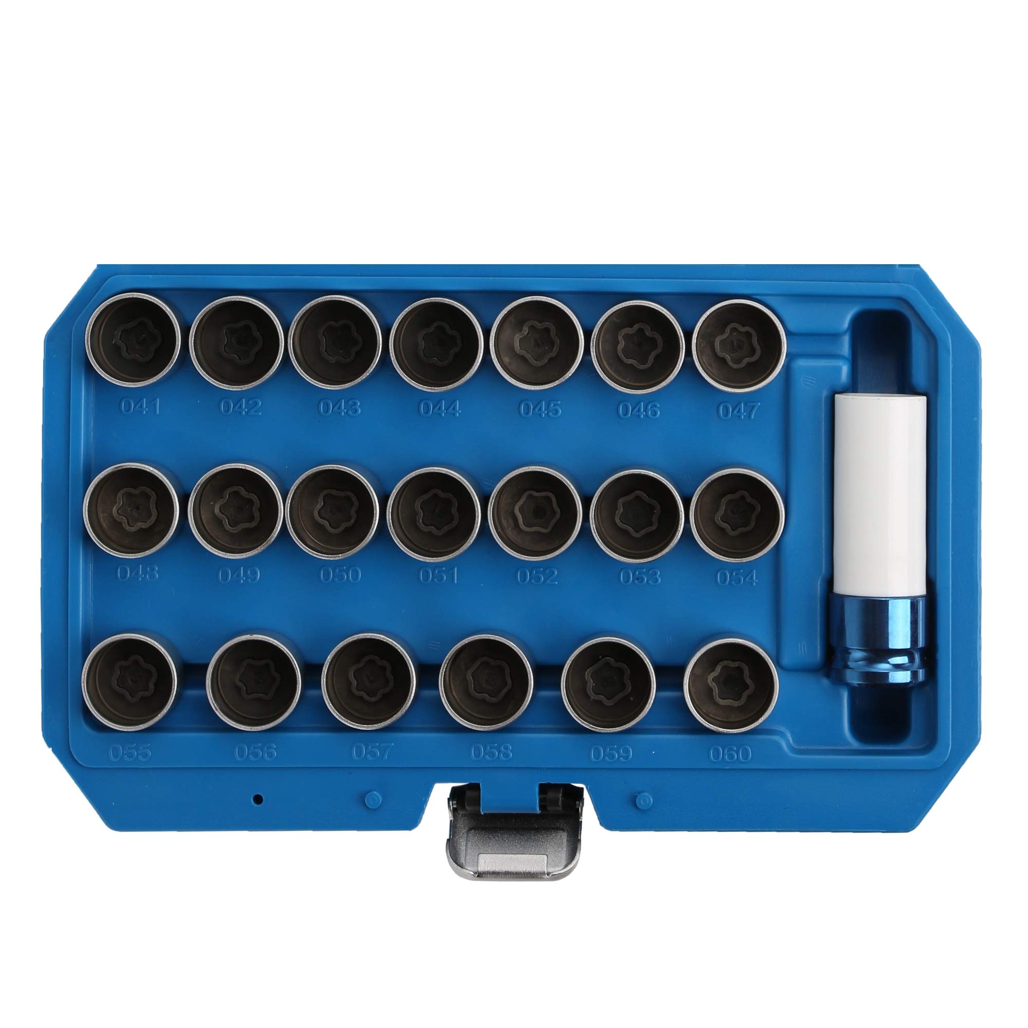 WINTOOLS Compatible for 21PC Master Lock Wheel Nut Stud Key Set Removal Locking 