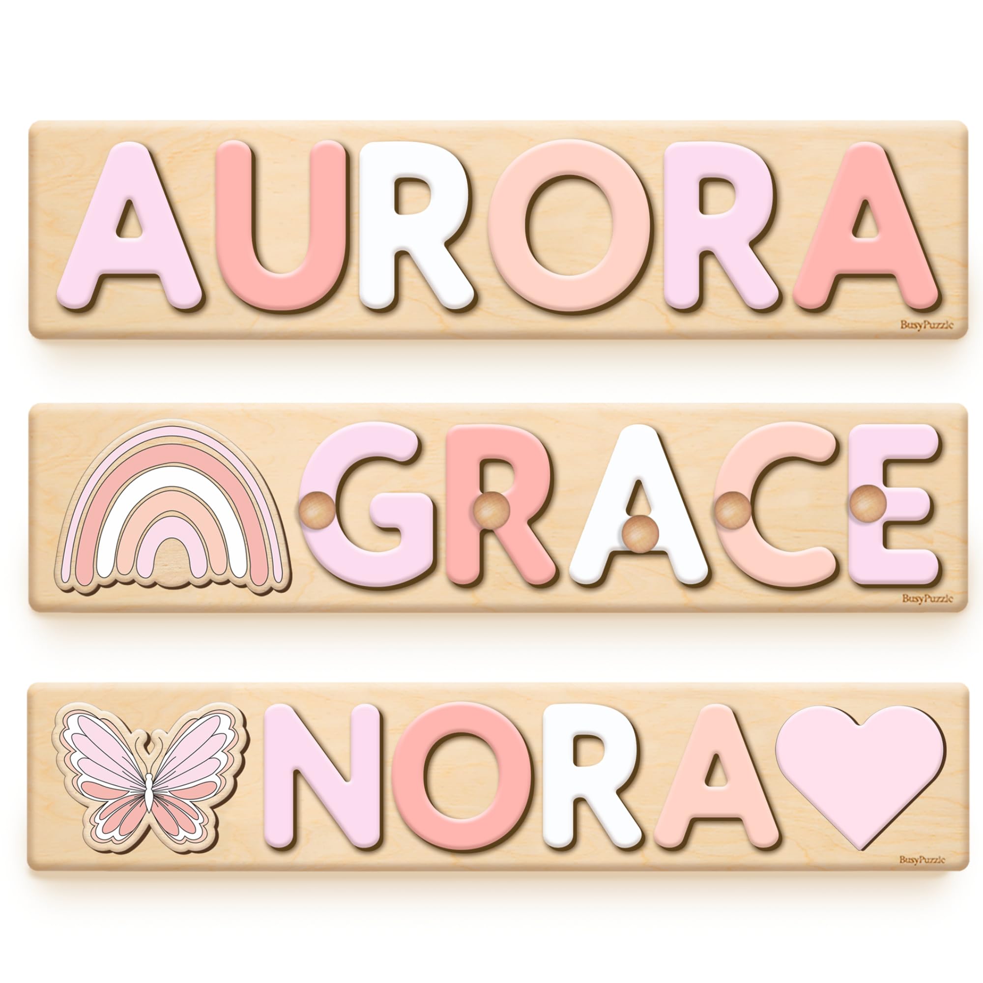 Personalized Name Puzzle Montessori Toys Nursery Decor Customized Puzzle Educati