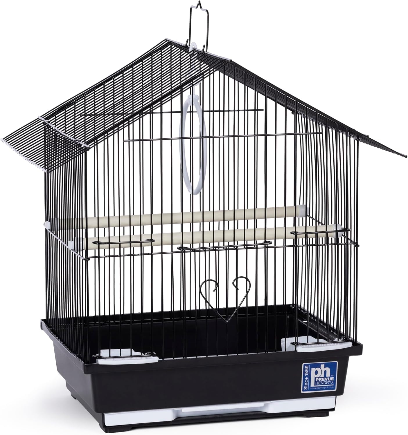 Prevue Pet Parakeet Manor Bird Cage with Handle Easy Storage - Black | Versatile