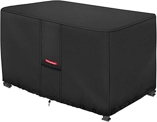 Porch Shield 600D Rectangular Fire Pit Table Cover 44 x 26 inch, Black | Waterproof Strong Polyester, All Weather Protection, Fits Outdoor Gas Propane Firepit