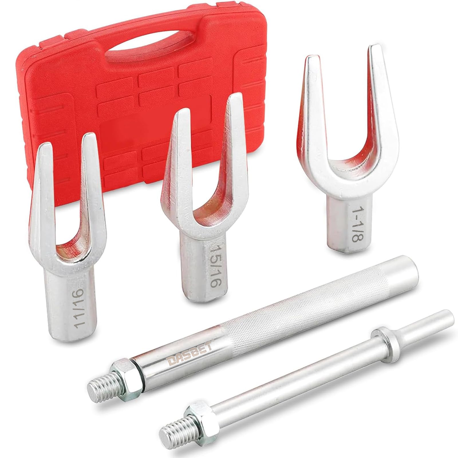 DASBET 5-Piece Ball Joint Separator Tool, Pickle Fork Tool Set | Heavy Duty Tie 
