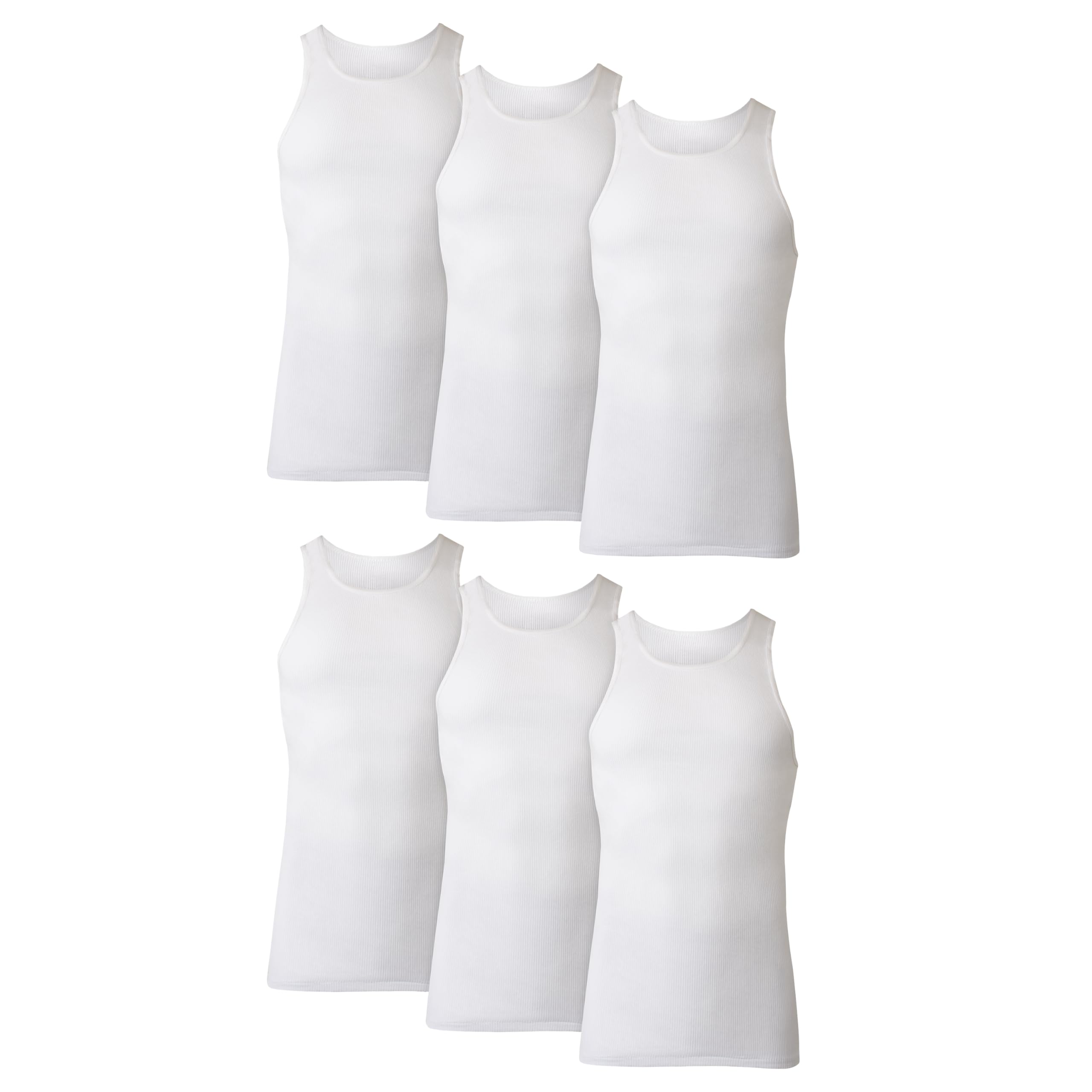 Hanes Men's Tank Undershirt Pack, Cotton Tank Undershirt, Moisture-Wicking, Brea
