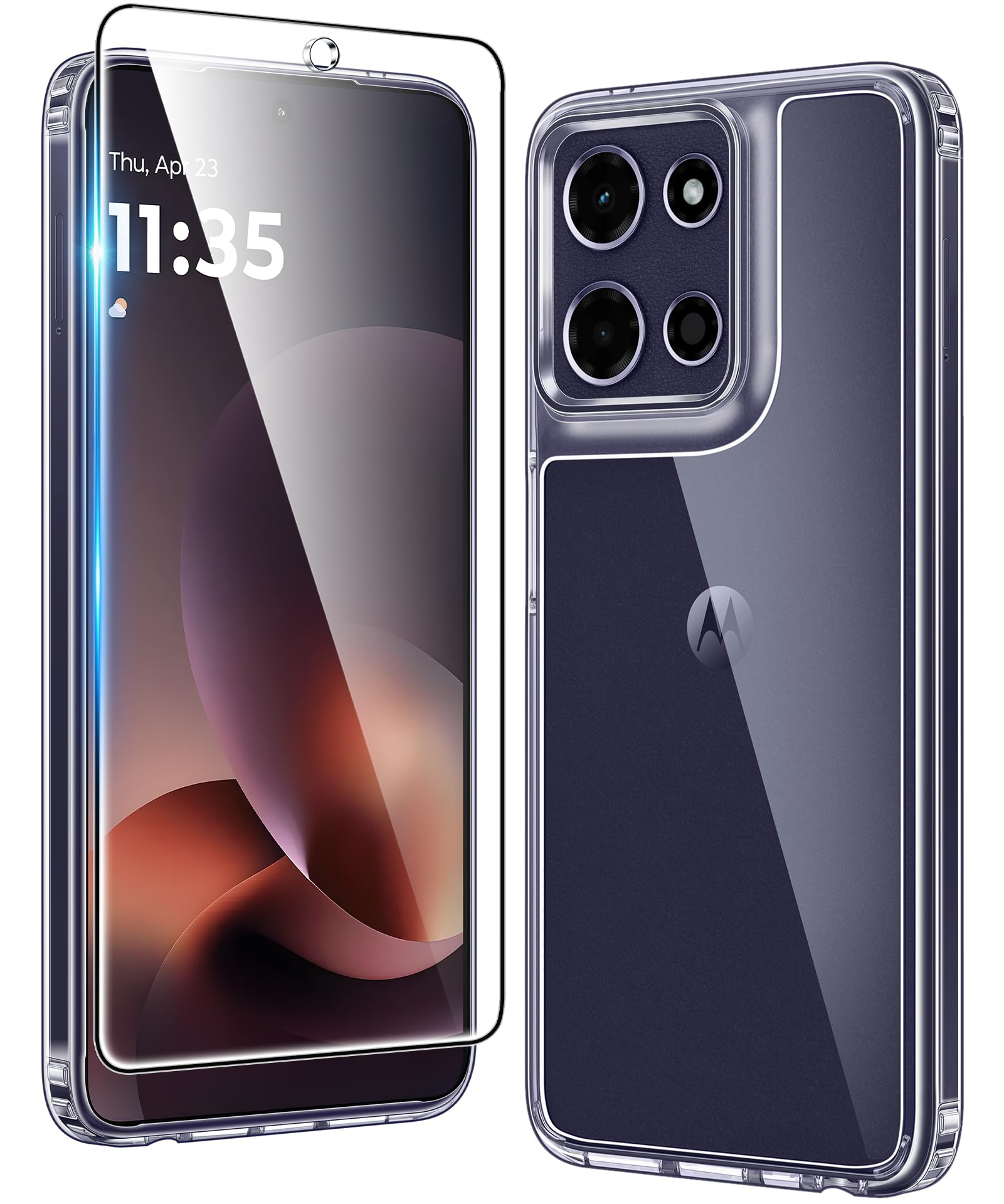 FNTCASE for Motorola Moto G-Power-2026/2025 Case, Transparent | with Screen Prot