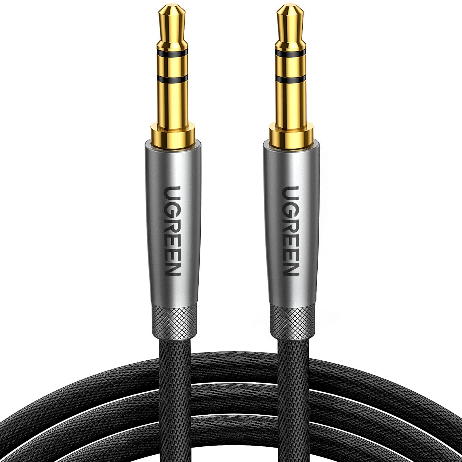 UGREEN Aux Cable 3.3FT Braided Stereo 3.5mm to 3.5mm Audio Headphone Cable | Min