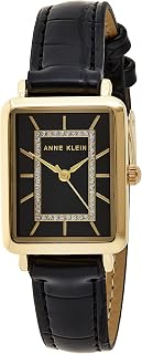 Anne Klein AK/3820GPBK Dress Watch, Black, black/gold, Strap