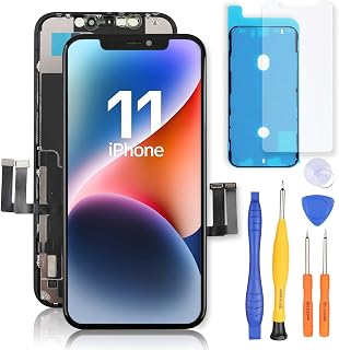 Bokman Screen for iPhone 11, 6.1 Inch LCD Replacement Repair Kit | FHD LCD Touch Tools, Adhesive Seal and Protector Included, True Tone After Programming, A2111/A2221/A2223